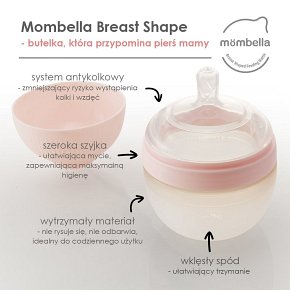 Mombella Butelka Antykolkowa dla Noworodka Roze Silikonowa 120ml
