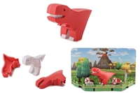 Halftoys Magnetyczny Składany Dinozaur T-Rex z Makietą