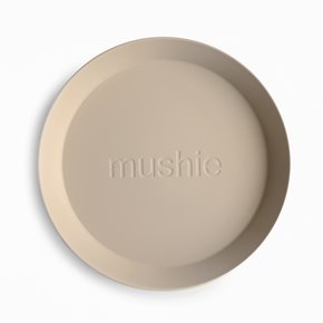 Mushie Talerzyki dla dzieci okrągłe 2-pak Vanilla